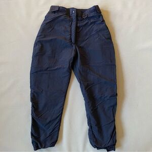 Lands’ End Navy Blue Vintage High Waist Curvy Fleece lined Snow Pants Size L